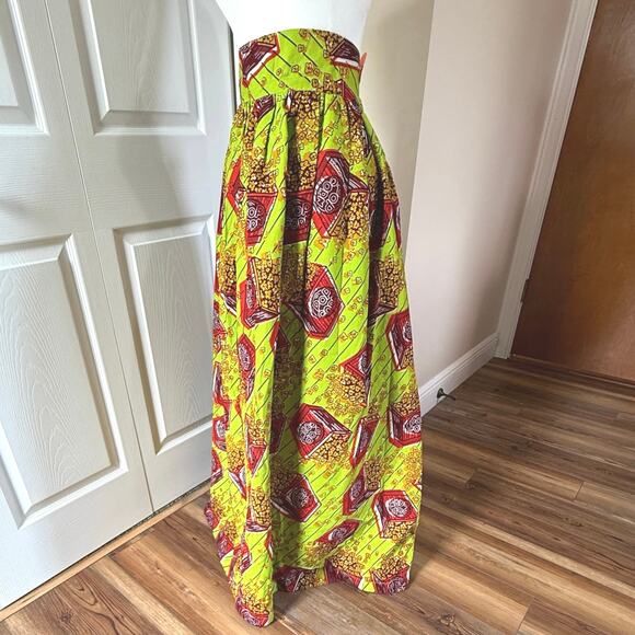 Homemade Popcorn motif print skirt. Floor length Waist 34”aprox size 14/16. - Picture 2 of 7